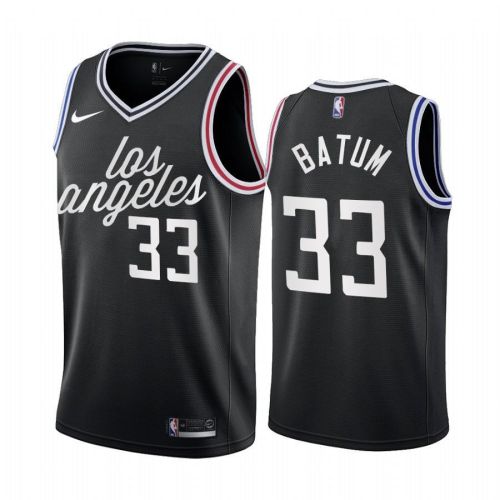 Nicolas Batum 2022-23 Los Angeles Clippers Black 33 City Edition Jersey Cursive - Men Jersey