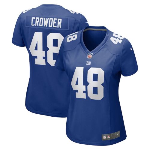 Tae Crowder 48 New York Giants Women Game Jersey - Royal