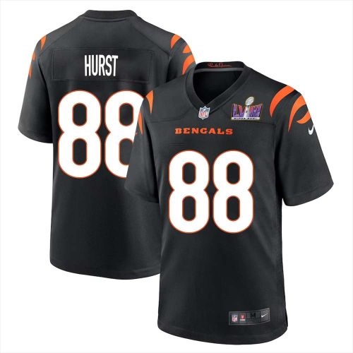 Hayden Hurst 88 Cincinnati Bengals Super Bowl LVIII Men Home Limited Jersey - Black