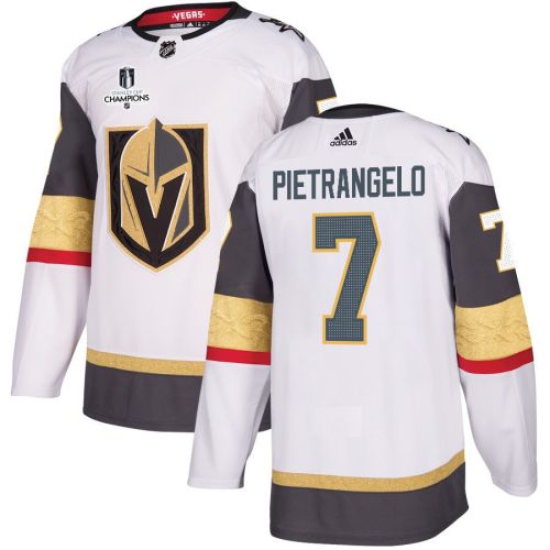 Alex Pietrangelo 7 Vegas Golden Knights Stanley Cup 2023 Champions Patch Away Breakaway Men Jersey - White