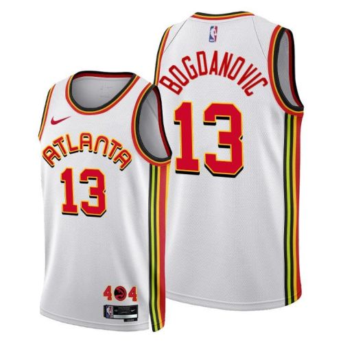 Atlanta Hawks 13 Bogdan Bogdanovic 2022-23 Association Edition Jersey White - Men Jersey