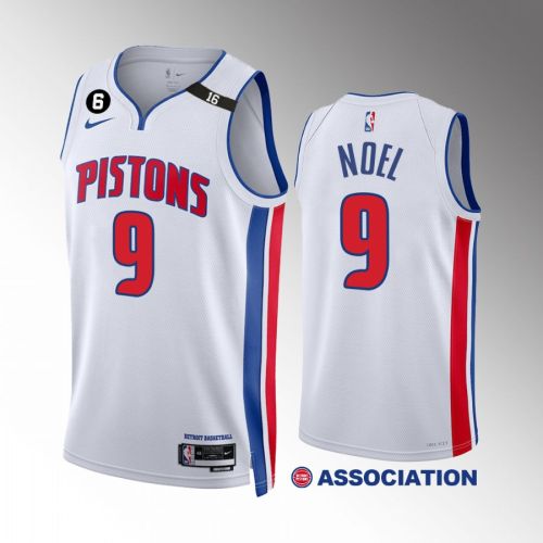 Nerlens Noel 9 2022-23 Detroit Pistons White Association Edition Jersey Swingman