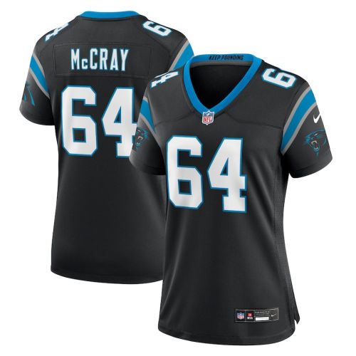 Justin McCray 64 Carolina Panthers Women's Team Game Jersey - Black