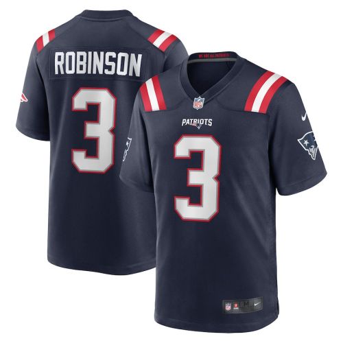 James Robinson 3 New England Patriots Game Men Jersey - Navy