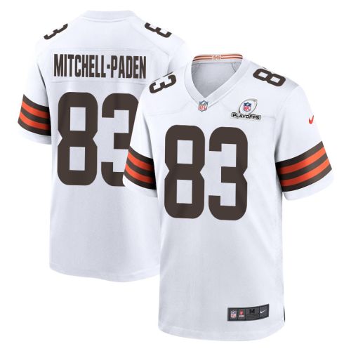 Zaire Mitchell-Paden 83 Cleveland Browns 2023 Playoffs Patch Game Men Jersey - White