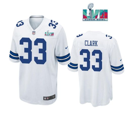 Damone Clark 33 Dallas Cowboys Super Bowl LVII Super Bowl LVII White Men Game Jersey