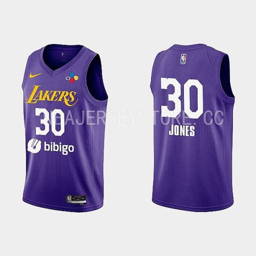 2022-23 Los Angeles Lakers Damian Jones Training Camp Purple Men Jersey