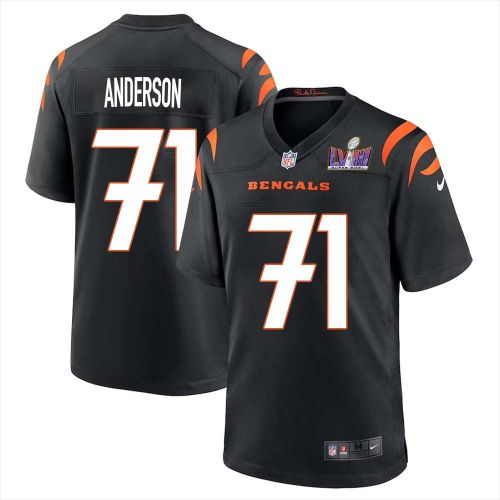 Willie Anderson 71 Cincinnati Bengals Super Bowl LVIII Men Home Limited Jersey - Black