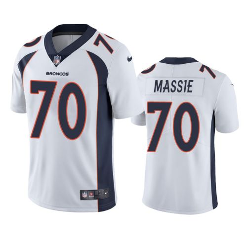 Bobby Massie 70 Denver Broncos White Vapor Limited Jersey