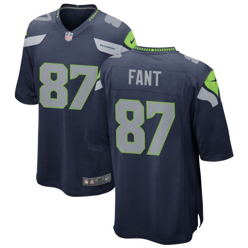 Seattle Seahawks Noah Fant 87 Game Jersey - College Navy Jersey