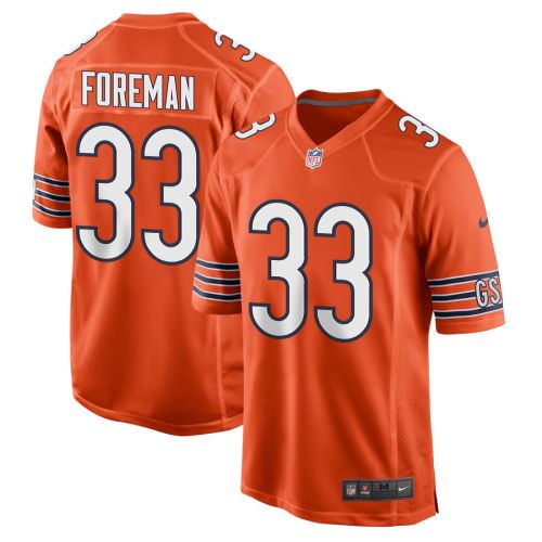 D’onta Foreman 33 Chicago Bears Men Alternate Game Jersey - Orange