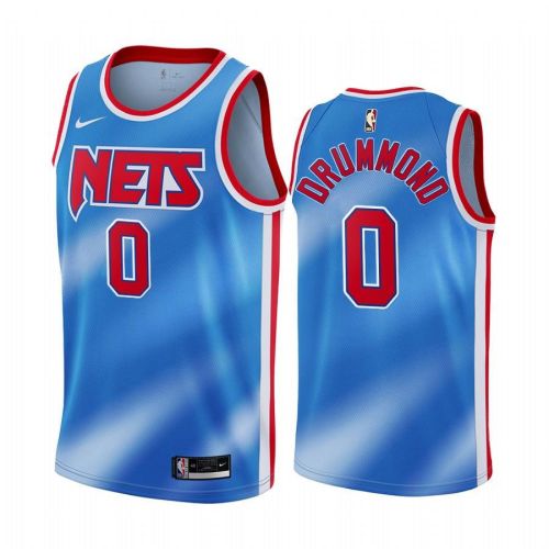 Andre Drummond 2022 Brooklyn Nets Blue 0 Classic Edition Jersey Diamond Badge - Men Jersey