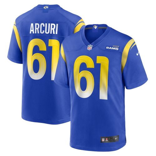 AJ Arcuri Los Angeles Rams Game Player Jersey - Royal