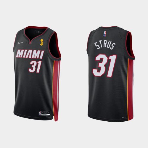 Miami Heat Max Strus 31 Champions Cup Diamond Black Jersey Icon