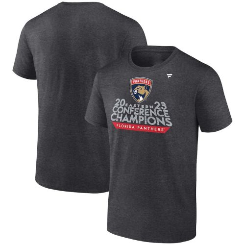 Florida Panthers 2023 Eastern Conference Champions Locker Room T-Shirt - Heather Charcoal