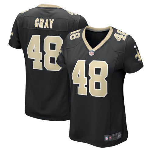 J.T. Gray 48 New Orleans Saints Women's Game Jersey - Black