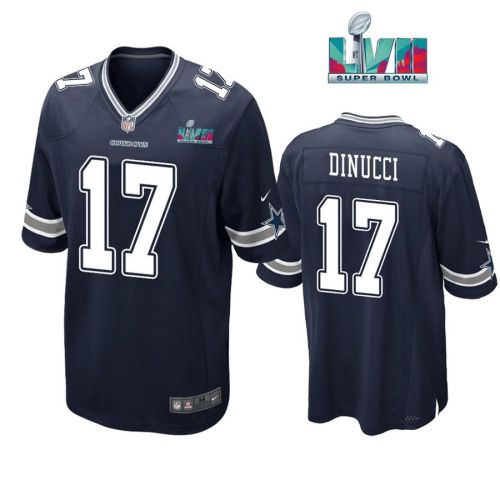 Ben Dinucci 17 Dallas Cowboys Super Bowl LVII Super Bowl LVII Navy Men Game Jersey