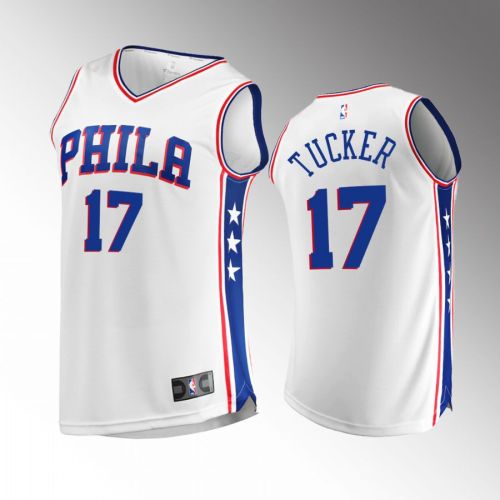 Philadelphia 76ers 17 P.J. Tucker Association Jersey 2022-23 White