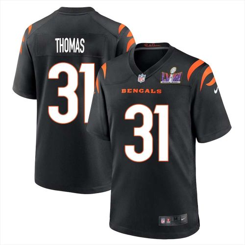 Michael J. Thomas 31 Cincinnati Bengals Super Bowl LVIII Men Home Limited Jersey - Black