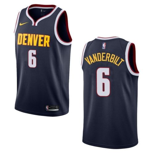 Men's Denver Nuggets 6 Jarred Vanderbilt Icon Swingman Jersey - Navy