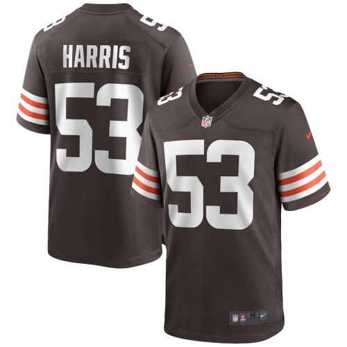 Nick Harris 53 Cleveland Browns Men's Game Jersey - Brown