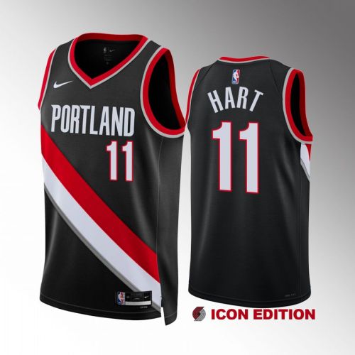 Josh Hart 11 Portland Trail Blazers 2022-23 Icon Edition Black Jersey