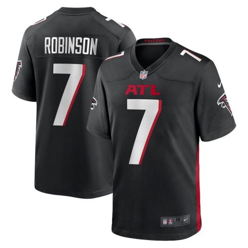 Bijan Robinson 7 Atlanta Falcons Youth 2023 Draft First Round Pick Game Jersey - Black