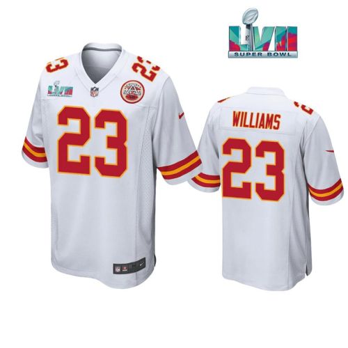 Joshua Williams 23 Kansas City Chiefs Super Bowl LVII White Men Game Jersey