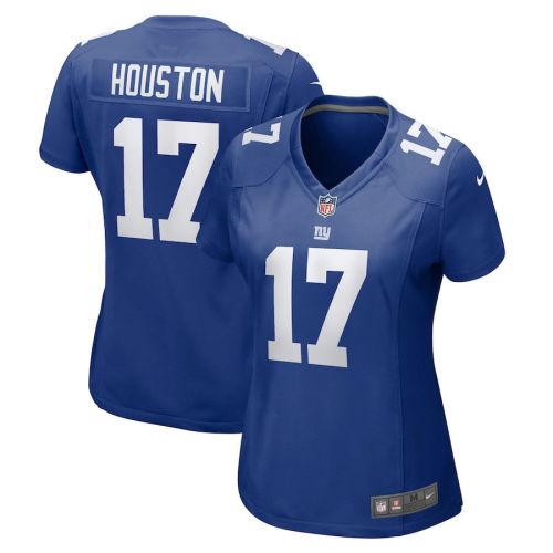 Dennis Houston 17 New York Giants Women Team Game Jersey - Royal