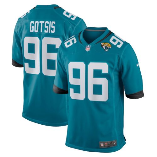 Adam Gotsis 96 Jacksonville Jaguars Men's Game Jersey - Teal