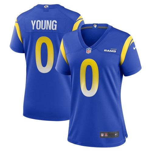 Byron Young 0 Los Angeles Rams Game Women Jersey - Royal