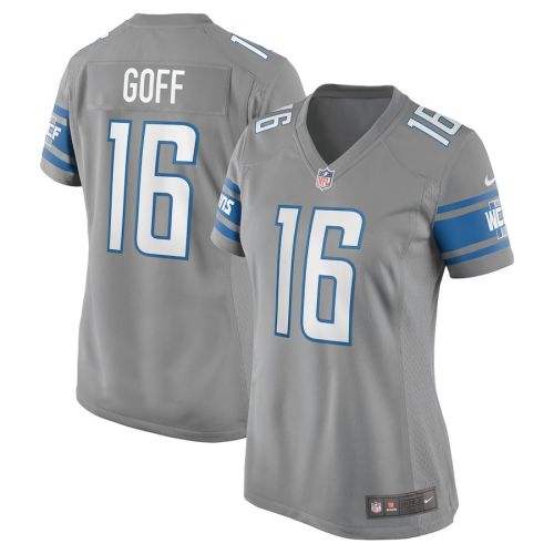 Jared Goff 16 Detroit Lions Women Game Jersey - Gray