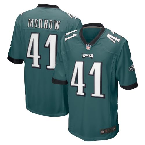 Nicholas Morrow 41 Philadelphia Eagles Men Game Jersey - Midnight Green