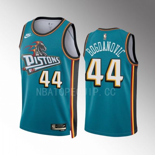 Bojan Bogdanovic 44 2022-23 Detroit Pistons Teal Classic Edition Jersey Swingman