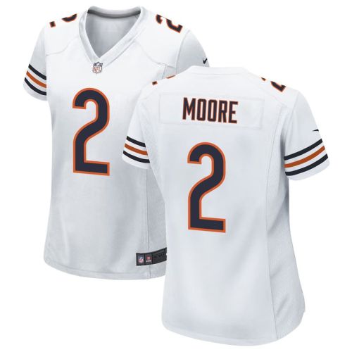 D.J. Moore 2 Chicago Bears Game Women Jersey - White