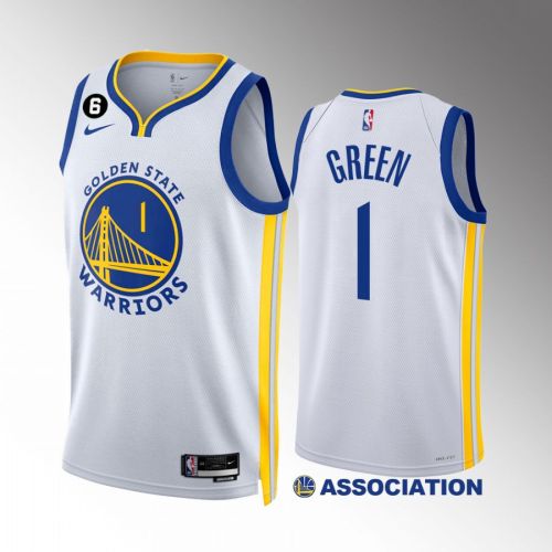 JaMychal Green 1 2022-23 Golden State Warriors White Association Edition Jersey NO.6 Patch