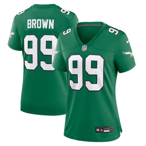 Jerome Brown 99 Philadelphia Eagles Women Alternate Game Jersey - Kelly Green