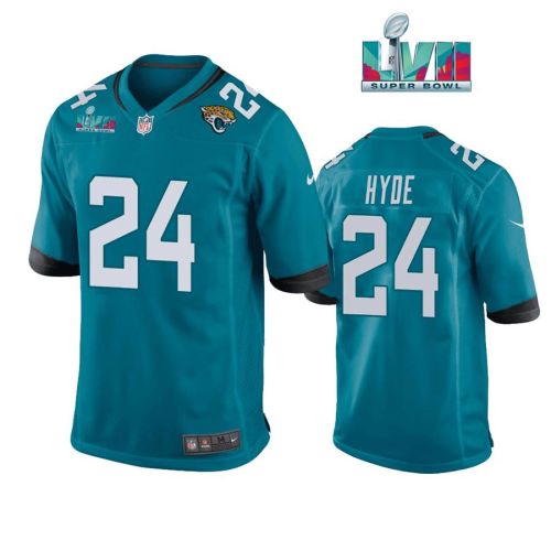 Carlos Hyde 24 Jacksonville Jaguars Super Bowl LVII Super Bowl LVII Teal Men Game Jersey