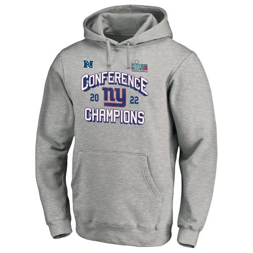 New York Giants NFC Conference Champions Light Grey Pullover Hoodie