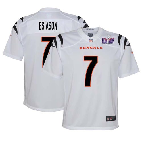 Boomer Esiason 7 Cincinnati Bengals Super Bowl LVIII YOUTH Away Limited Jersey - White