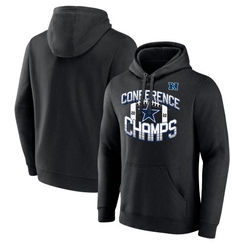 Dallas Cowboys 2022 NFC Conference Champions Icon Bold Pullover Hoodie - Black