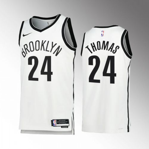 Cam Thomas 24 2022-23 Brooklyn Nets White Association Edition Jersey Swingman