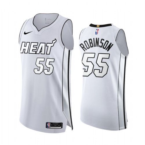 Duncan Robinson White Hot 55 Miami Heat 2022 Playoffs Jersey