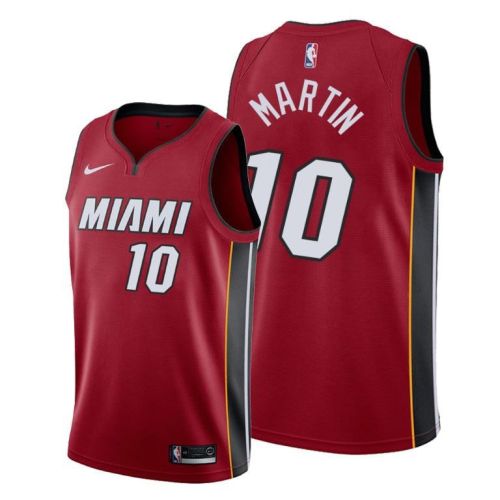 Caleb Martin 10 Miami Heat Statement Edition Red Jersey - Men Jersey