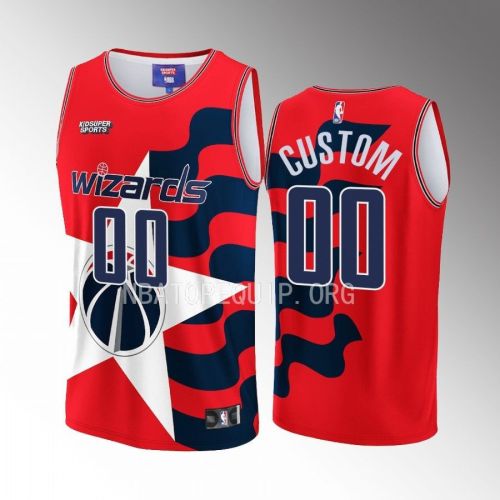 Custom Washington Wizards NBA & KidSuper Studios Unisex Hometown Jersey