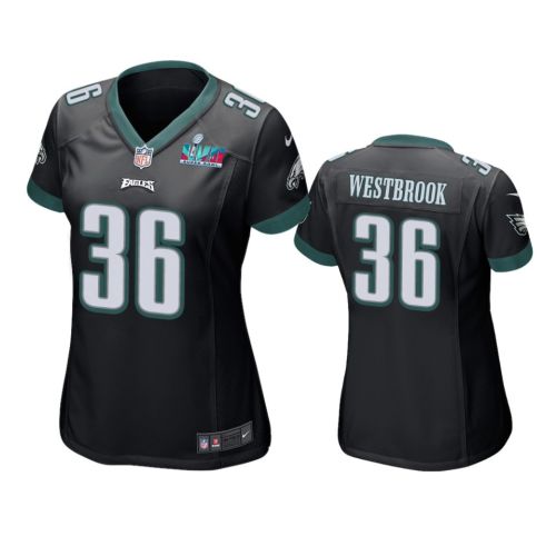 Brian Westbrook 36 Philadelphia Eagles Super Bowl LVII Black Game Jersey - Women