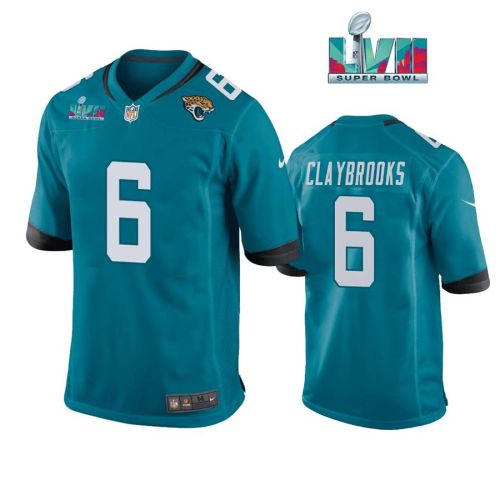 Chris Claybrooks 6 Jacksonville Jaguars Super Bowl LVII Super Bowl LVII Game Teal Jersey