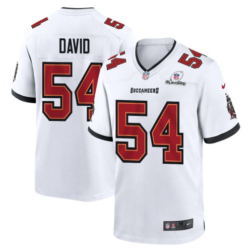 Lavonte David 54 Tampa Bay Buccaneers 2023 Playoffs Patch Game Men Jersey - White