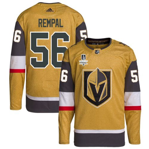 Sheldon Rempal 56 Vegas Golden Knights Stanley Cup 2023 Final Patch Home Breakaway Men Jersey - Gold