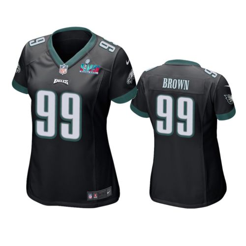 Jerome Brown 99 Philadelphia Eagles Super Bowl LVII Black Game Jersey - Women